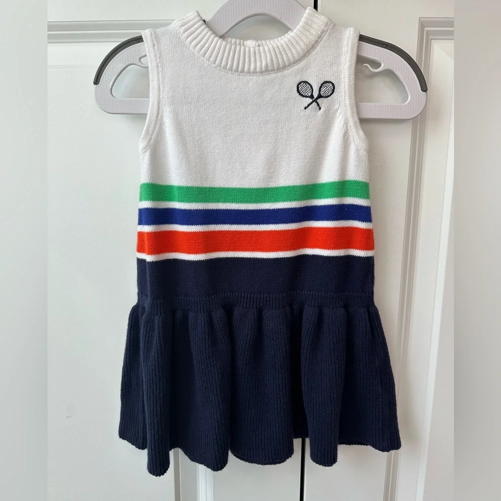 Janie and Jack Sleeveless Tennis Sweater Dress (Size 12-18 Months)